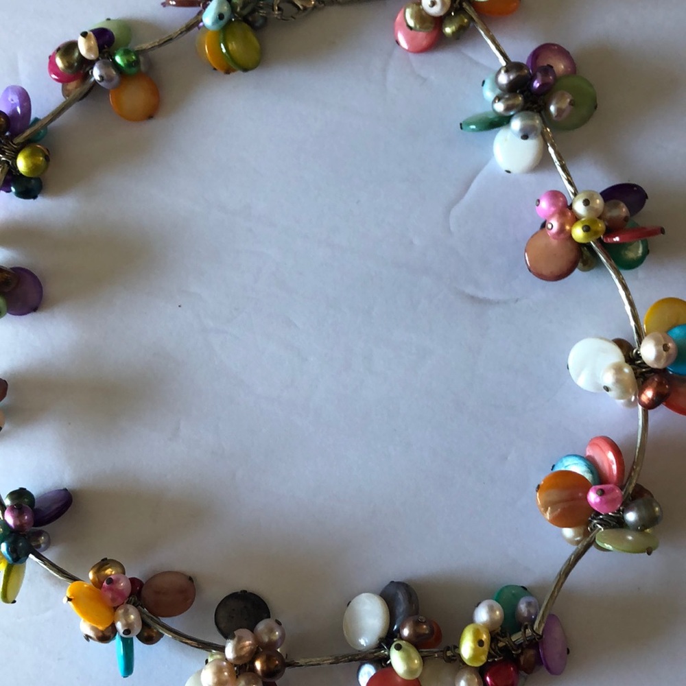 💥💥SALE💥💥Choker with water pearls and sea shells.